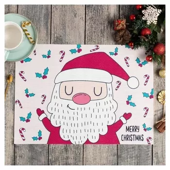 Новогодняя салфетка на стол Christmas пвх, 40х29 см