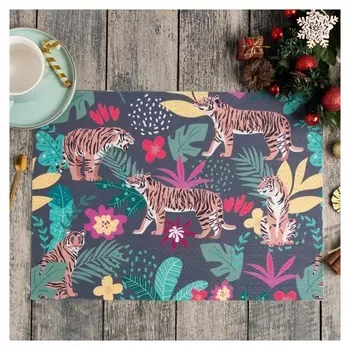 Новогодняя салфетка на стол «Дом» пвх, 40х29 см