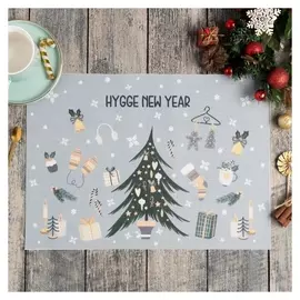 Новогодняя салфетка на стол Hygge New Year пвх, 40х29 см