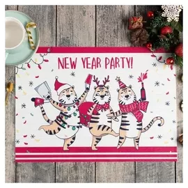 Новогодняя салфетка на стол Party пвх, 40х29 см