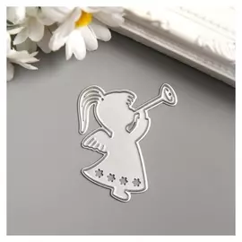 Нож для вырубки сталь "Ангелочек с дудочкой" 4,94х4,12 см