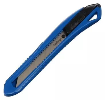 Нож канцелярский 9мм Berlingo "Razzor 100", Push-lock, европодвес