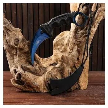 Нож-керамбит синий, 19см, клинок 9см