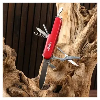Нож швейцарский 9в1 красный