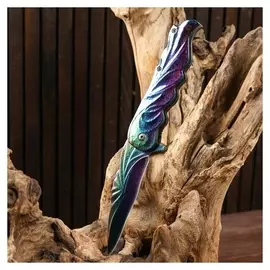 Нож складной полуавтоматический, градиент, 21см, клинок 9см