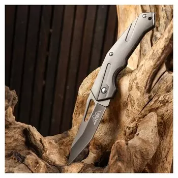 Нож складной серебристый 23см, клинок 9,5см