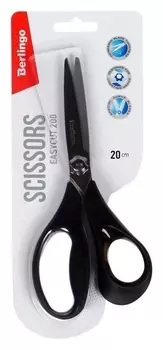 Ножницы 20см Berlingo "Easycut 200" эргономичные ручки, европодвес