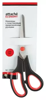 Ножницы Attache Economy 190 мм с пласт. прорезин. ручками, цвет крс/черн