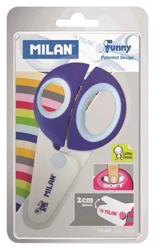 Ножницы детские Milan Funny с пластиковыми лезвиями, блистер (Bwm10152)(дс)