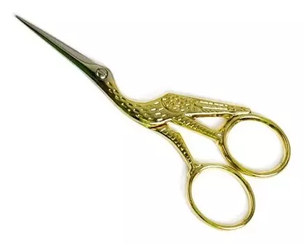 Ножницы для вышивки «Цапельки», 9 см, цвет золотой