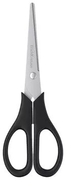 Ножницы Erich Krause "Standard", 170 мм, черные, в картонной упаковке с европодвесом, 14861