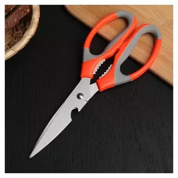 Ножницы кухонные «Драйв», 22 см, с открывалкой для бутылки