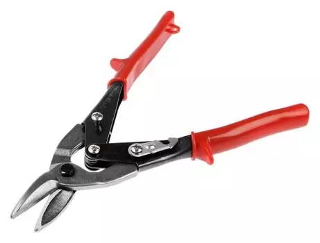 Ножницы по металлу лом, 250 мм, пластиковые рукоятки, левый рез