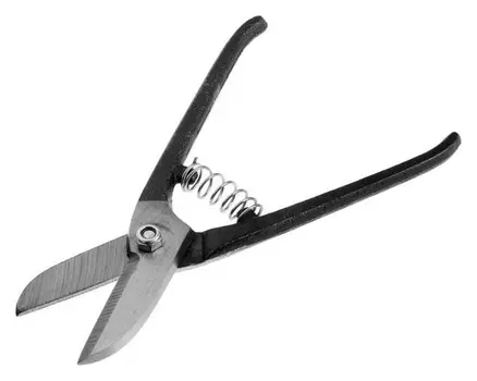 Ножницы по металлу лом, прямой рез, металлические рукоятки, 200 мм