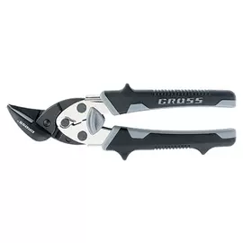 Ножницы по металлу "Piranha", 185 мм, прямой и левый рез, сталь сrm, двухкомпонентные рукоятки