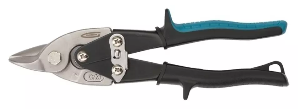 Ножницы по металлу "Piranha", 230 мм, прямой усиленный рез (Bulldog), сталь сrmo, двухкомпонентная рукоятка-ки