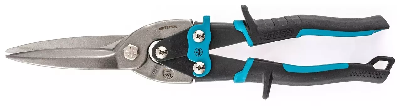 Ножницы по металлу "Piranha", 270 мм, прямой проходной рез, сталь сrmo, двухкомпонентные рукоятки