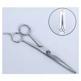 Ножницы с упором серебристые, лезвие 6 см