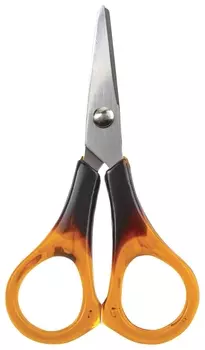 Ножницы Staff "Basic" 115 мм, ручки под янтарь, ПВХ чехол с европодвесом, 236935