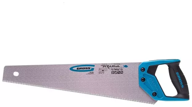 Ножовка по дереву "Piranha", 450 мм, 7-8 Tpi, зуб-3d, каленый зуб, двухкомпонентная рукоятка