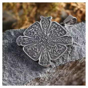 Оберег "Крес-солнечный", металл пьютер, художественное литье