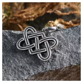 Оберег "Переплетенные сердца", металл пьютер, художественное литье