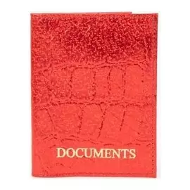 Обложка для автодокументов, цвет красный