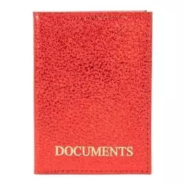 Обложка для автодокументов, цвет красный