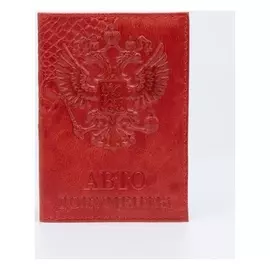 Обложка для автодокументов, цвет красный