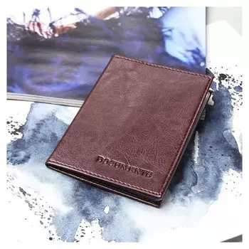 Обложка для автодокументов, цвет однотонный коричневый