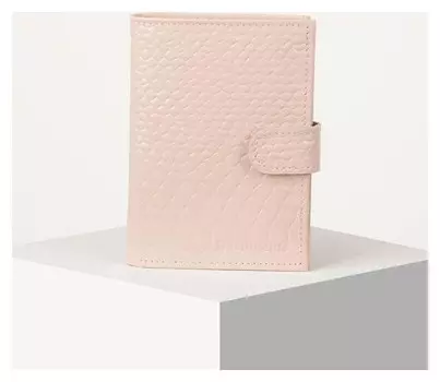 Обложка для автодокументов и паспорта, цвет пудра