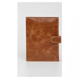 Обложка для автодокументов на клапане, цвет рыжий