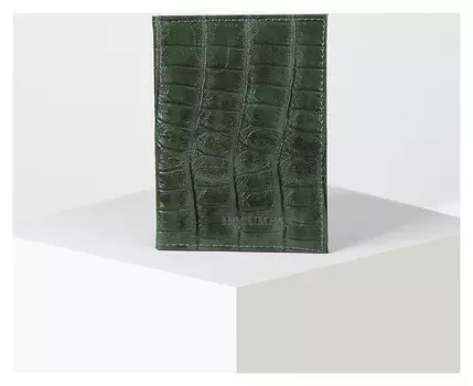 Обложка для автодокументов с вкладышами пвх, цвет зелёный