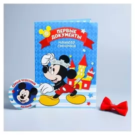 Обложка для документов «Для нашего сыночка» + наклейки, бабочка