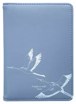 Обложка для паспорта 100х135 мм, иск. кожа. Wish Ipc059/blue