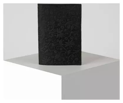 Обложка для паспорта, 9,5*0,3*13,5 "Флаверс", черный