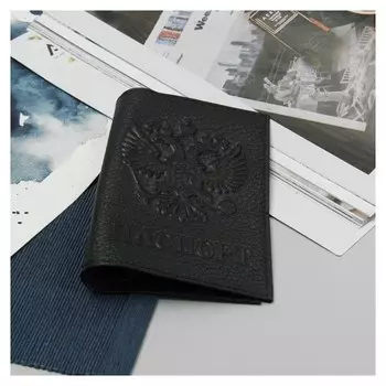 Обложка для паспорта, цвет чёрный