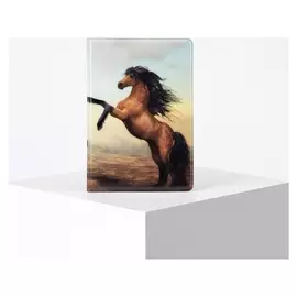 Обложка для паспорта, цвет коричневый/серый