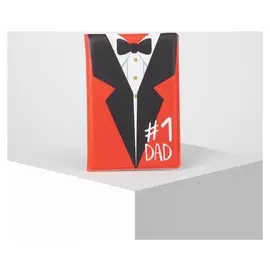 Обложка для паспорта, цвет красный, «№1 Dad»