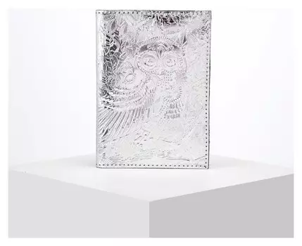 Обложка для паспорта, цвет серебристый