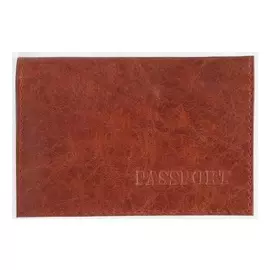 Обложка для паспорта, цвет тёмно-рыжий