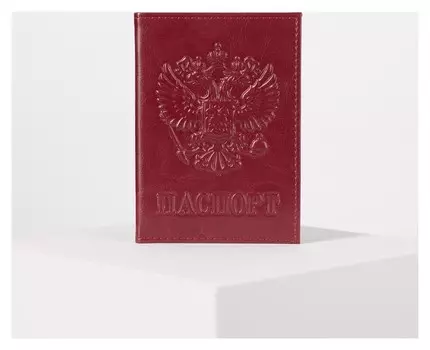 Обложка для паспорта, цвет вишня