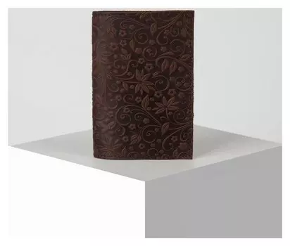 Обложка для паспорта Flowers, коричневый