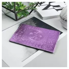 Обложка для паспорта, металлик, цвет сиреневый