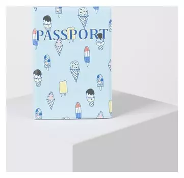 Обложка для паспорта Мороженое Цвет голубой