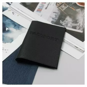 Обложка для паспорта, загран, флотер, цвет чёрный