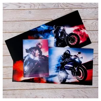 Обложка со вставками «Мото», 22.6×43 см