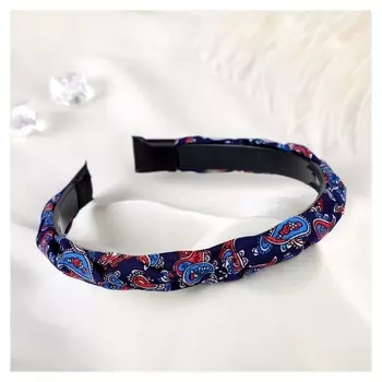 Ободок для волос "Амалия" 2 см, орнамент