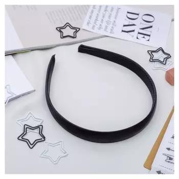 Ободок для волос "Атлас" 2 см черный