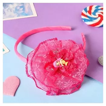 Ободок для волос "Глорис" русалочка, 9,5 см, малиновый